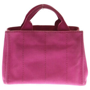 Prada Canvas Pink Handbag Tote Canapa Bag